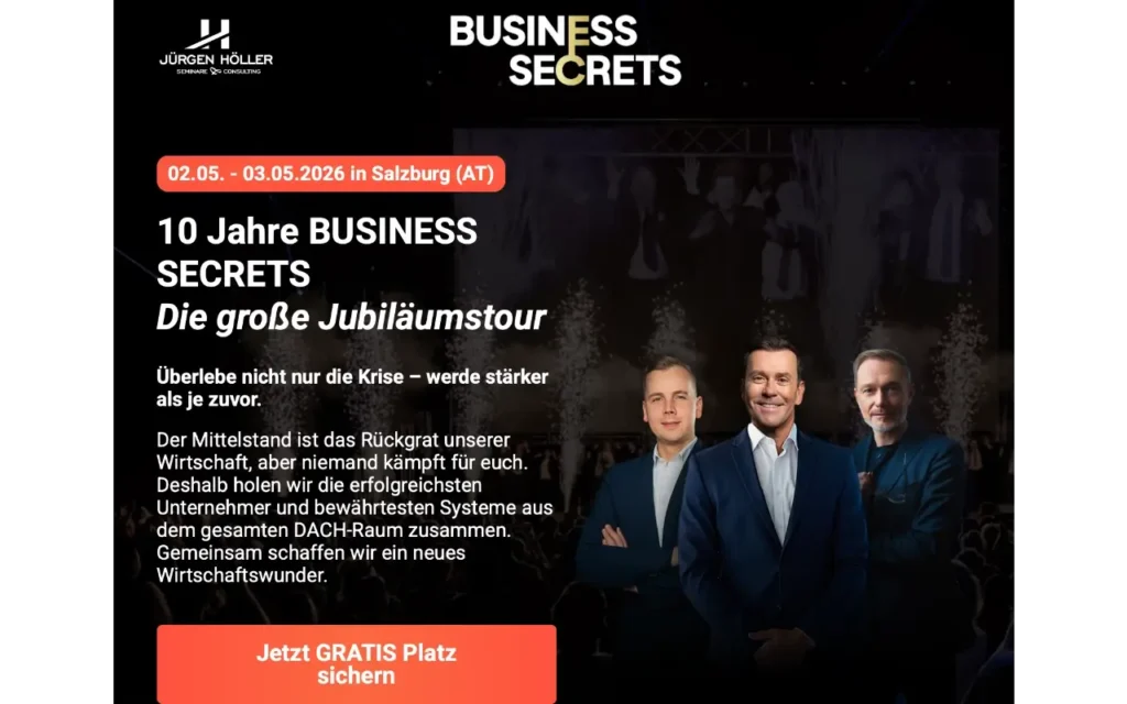 Jürgen Höller Business Secrets 2026