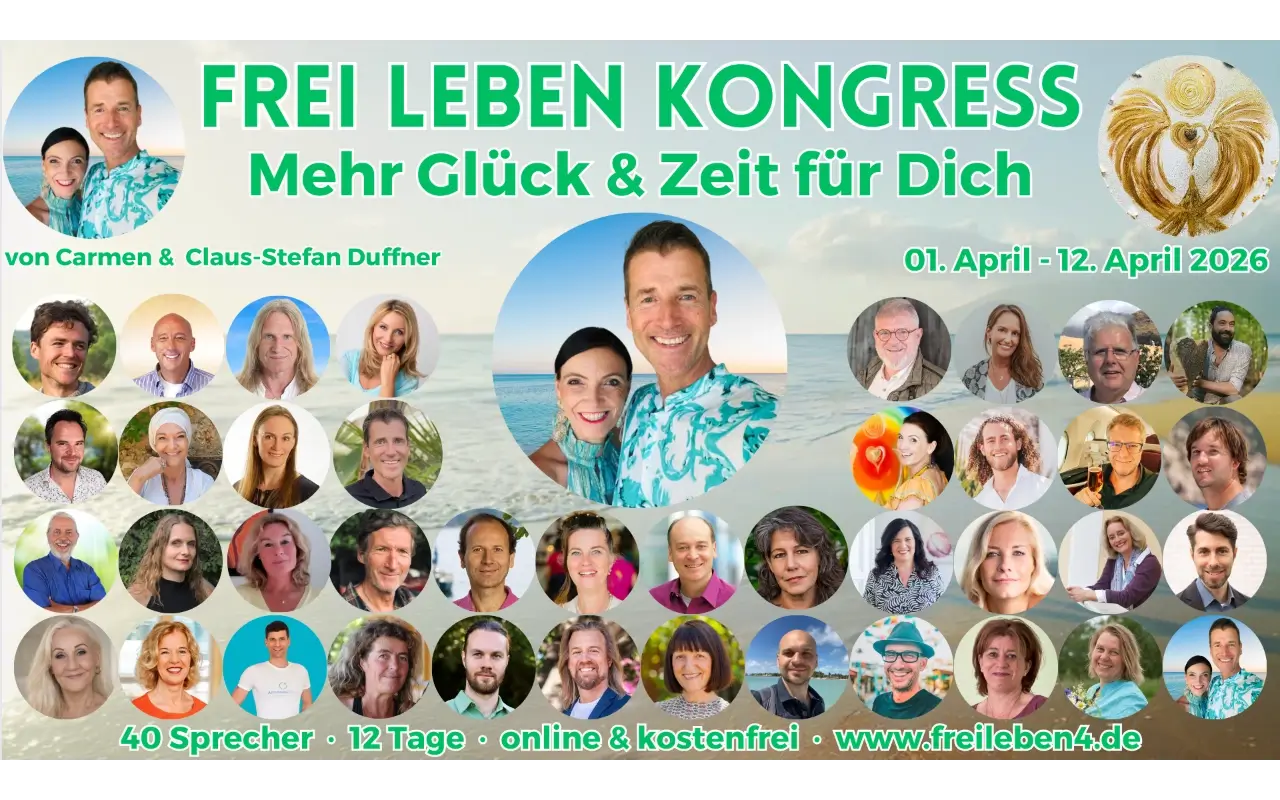 Frei Leben Kongress 4 - Online-Kongress für Freiheit und Fülle mit Carmen und Claus-Stefan Duffner